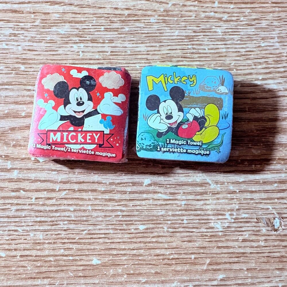 Disney Mickey Mouse Clubhouse Magic Towel Washcloth LOT of 2 NEW
